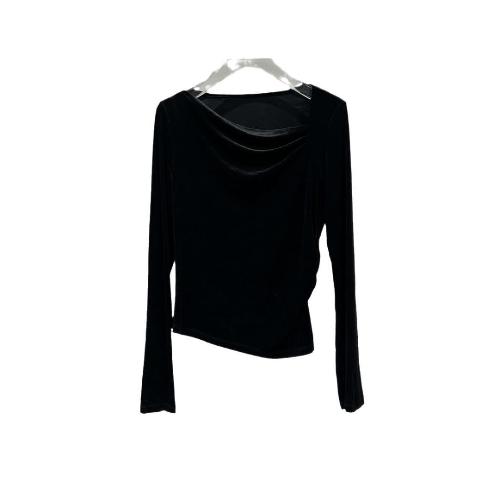 Tops & T-Shirts |  Dames Velvet T-Shirt Met Cut-Out Detail Dames Dames